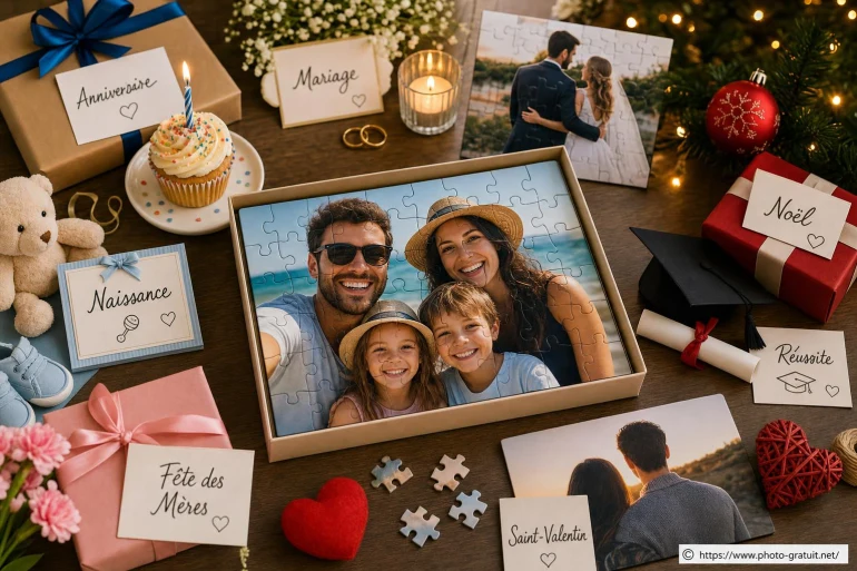 Les occasions idéales pour offrir un puzzle photo personnalisé