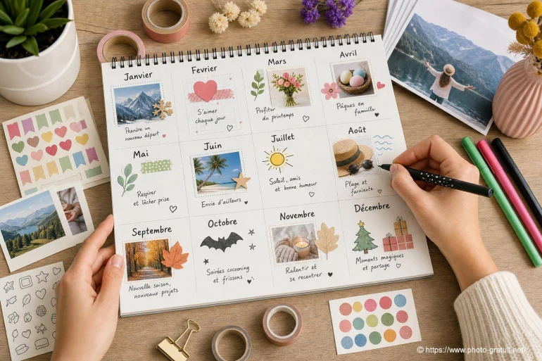 Idées pour personnaliser chaque mois de son calendrier