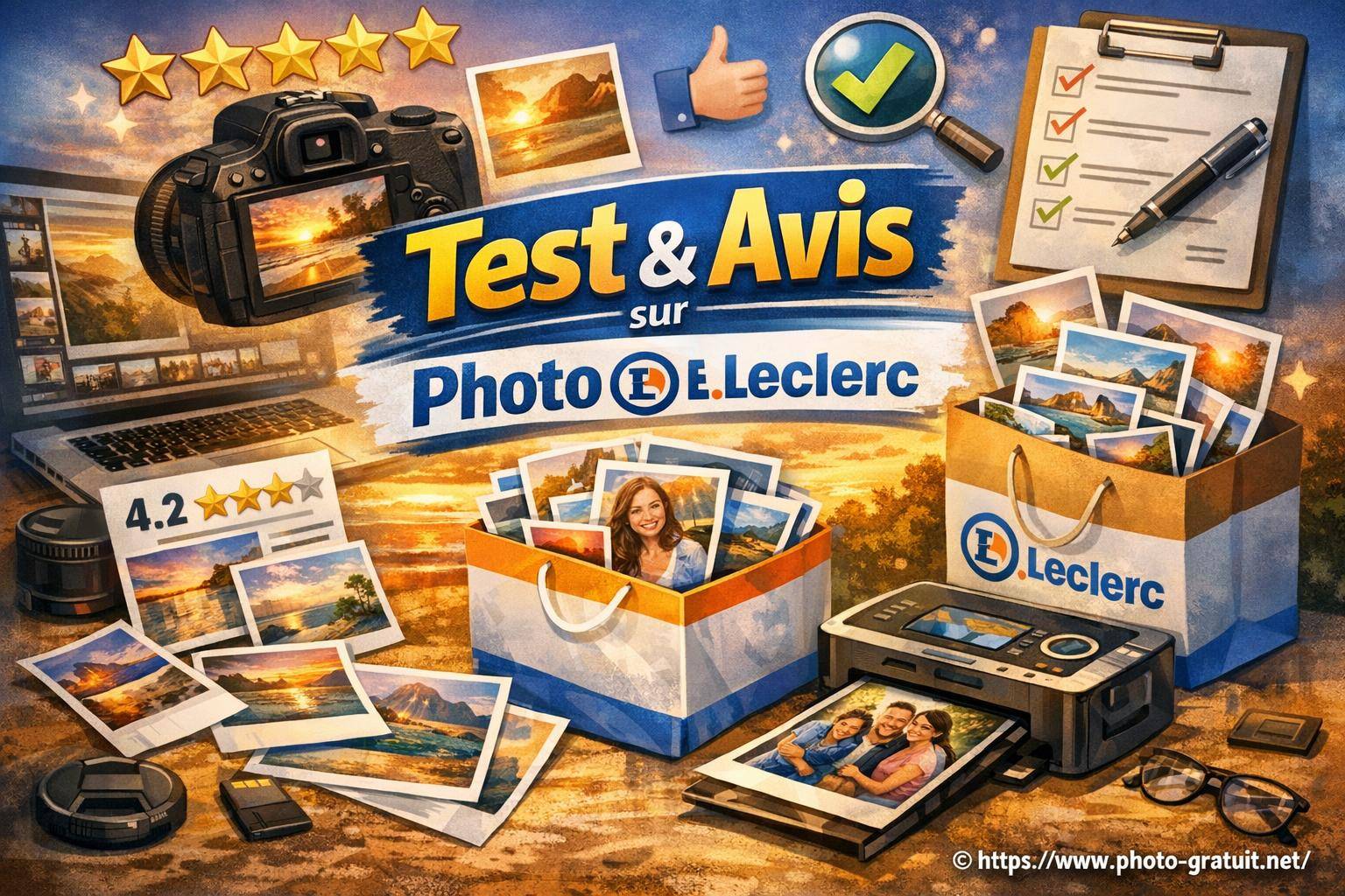 Test et avis sur service photo E Leclerc
