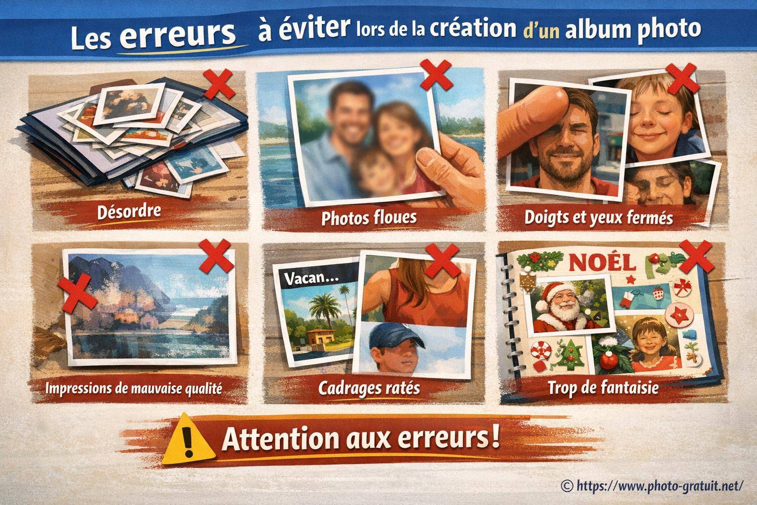 Les erreurs à éviter lors de la création d'un album photo