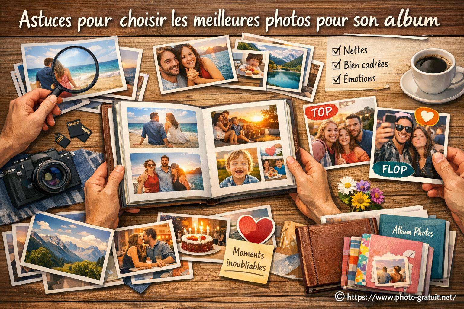 Astuces pour choisir les meilleures photos pour son album