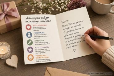 Astuces pour rédiger un message marquant sur sa carte